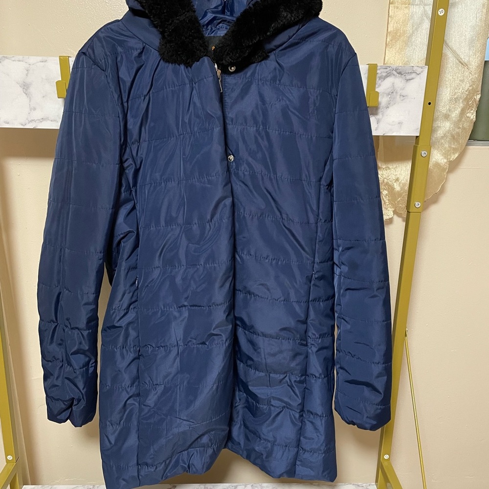 Navy blue winter coat
